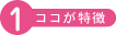ココが特徴 その1